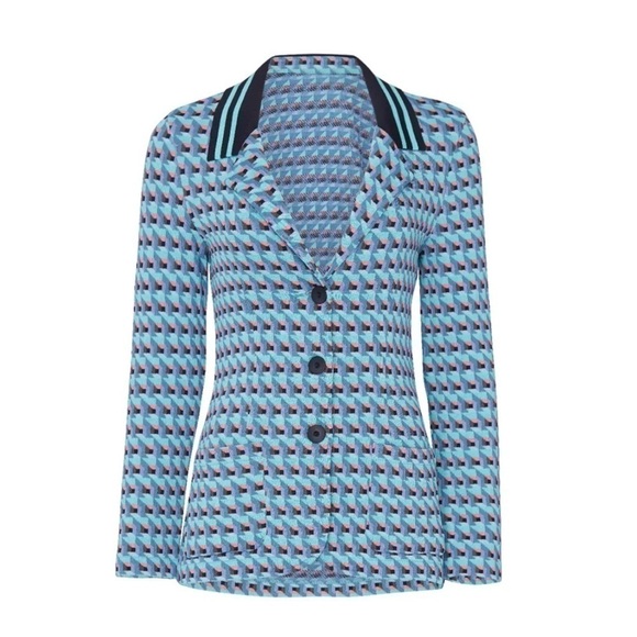 Aldomartins Blue Abstract Blazer - Picture 2 of 9